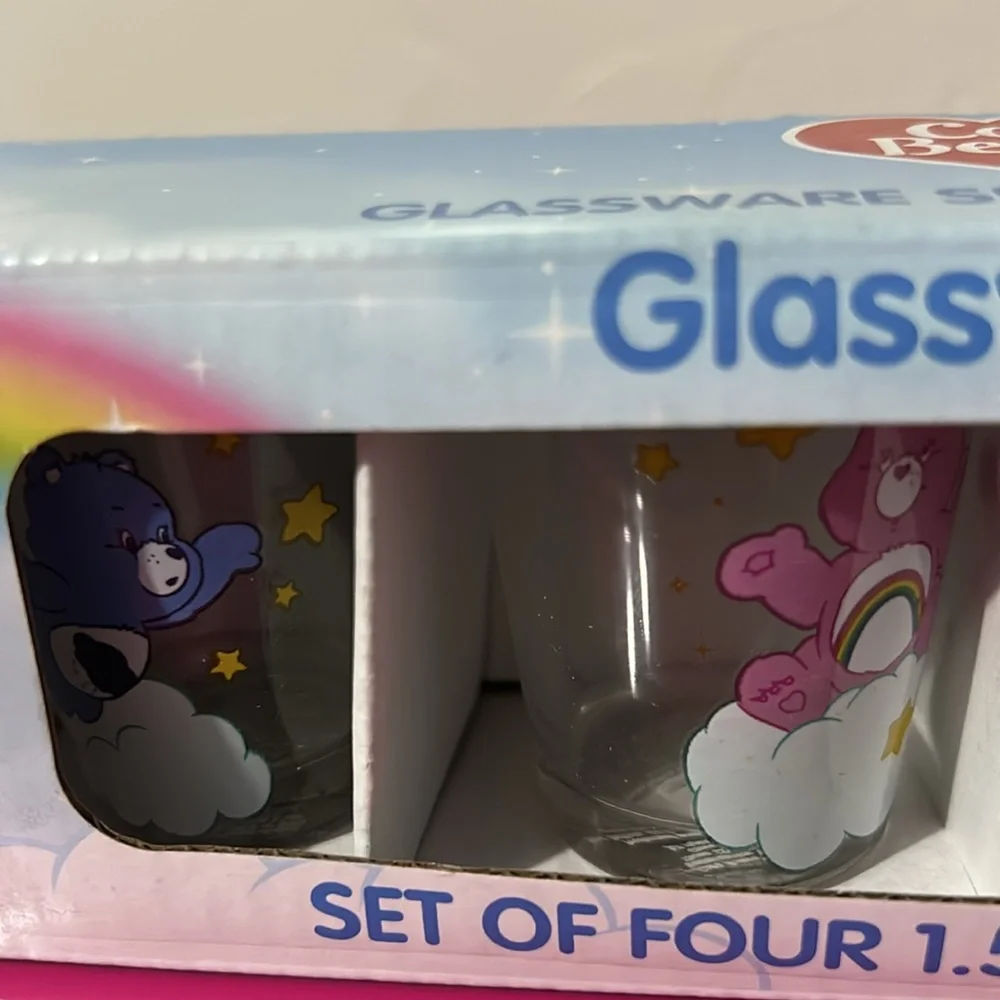 Care Bears Shot-glasses Set of 4 Mini Glasses